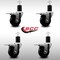 Service Caster 3.5'' SS Phenolic Swivel 1-3/4'' Expanding Stem Caster Set Total Lock Brake, 4PK SCC-SSEXTTL20S3514-PHS-134-4 - alternate 4
